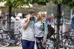 Amsterdam 25 september 2013
Glennis Grace met haar nieuwe vriend Robert Biesewig in Amsterdam.