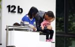 Hamburg 12 september 2013
Khalid Boulahrouz haalt zijn kinderen op bij Sabia en Rafal  v d Vaart en gaat met aupair naar de dierentuin in Hamburg.