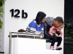 Hamburg 12 september 2013
Khalid Boulahrouz haalt zijn kinderen op bij Sabia en Rafal  v d Vaart en gaat met aupair naar de dierentuin in Hamburg.