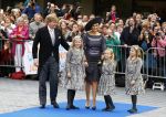 Apeldoorn 5 oktober 2013
Zijne Koninklijke Hoogheid Prins Jaime de Bourbon de Parme en Viktï¿½ria Cservenyï¿½k trouwen in de kerk onze lieve vrouwe ten hemelopneming in Apeldoorn. Koning Willem Alexander Koningin Maxima en de prinsessen Amalia Alexia en Ariane
