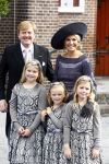 Apeldoorn 5 oktober 2013
Zijne Koninklijke Hoogheid Prins Jaime de Bourbon de Parme en Viktï¿½ria Cservenyï¿½k trouwen in de kerk onze lieve vrouwe ten hemelopneming in Apeldoorn. Koning Willem Alexander Koningin Maxima en de prinsessen Amalia Alexia en Ariane