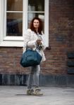 Amsterdam 9 oktober 2013
Leontine Borsato op straat.