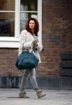 Amsterdam 9 oktober 2013
Leontine Borsato op straat.