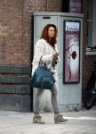 Amsterdam 9 oktober 2013
Leontine Borsato op straat.