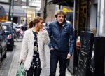 Amsterdam 14 oktober 2013
Nada v Nie met haar nieuwe vriend Frank Bakker op de cornelis schuytstraat