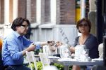 Amsterdam 9 september 2013
Pierre Bokma op terras met ......