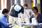 Amsterdam 9 september 2013
Pierre Bokma op terras met ......
