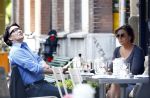 Amsterdam 9 september 2013
Pierre Bokma op terras met ......