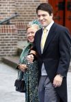 Apeldoorn 5 oktober 2013
Zijne Koninklijke Hoogheid Prins Jaime de Bourbon de Parme en Viktï¿½ria Cservenyï¿½k trouwen in de kerk onze lieve vrouwe ten hemelopneming in Apeldoorn. Prinses Christina met zoon Prins Bernardo