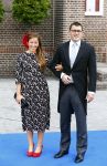 Apeldoorn 5 oktober 2013
Zijne Koninklijke Hoogheid Prins Jaime de Bourbon de Parme en Viktï¿½ria Cservenyï¿½k trouwen in de kerk onze lieve vrouwe ten hemelopneming in Apeldoorn. Prinses Juliana en haar broer Prins Nicolas