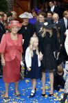 Apeldoorn 5 oktober 2013
Zijne Koninklijke Hoogheid Prins Jaime de Bourbon de Parme en Viktï¿½ria Cservenyï¿½k trouwen in de kerk onze lieve vrouwe ten hemelopneming in Apeldoorn. Prinses Baetrix met Prinses Mabel en dochter Luana