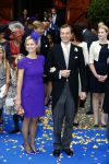 Apeldoorn 5 oktober 2013
Zijne Koninklijke Hoogheid Prins Jaime de Bourbon de Parme en Viktï¿½ria Cservenyï¿½k trouwen in de kerk onze lieve vrouwe ten hemelopneming in Apeldoorn.Prinses Caroline met man Albert Brenninkmeijer