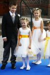 Apeldoorn 5 oktober 2013
Zijne Koninklijke Hoogheid Prins Jaime de Bourbon de Parme en Viktï¿½ria Cservenyï¿½k trouwen in de kerk onze lieve vrouwe ten hemelopneming in Apeldoorn. bruidskinderen Zaria Paola Julia Saartje Abink Foppe Dolmans en Niklas Eltingh en Prinses Margaritha en man Tjalling ten Cate