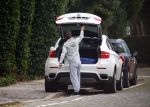 Hamburg 12 september 2013
Auto s van Rafael van der Vaart en Sabia Boulahrouz met nieuwe kentekens waar de eerste letters van hun namen in zijn verwerkt