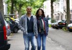 Amsterdam 19 september 2013
Ruud Gullit met zijn vriendin Maggie Jimenez in Amsterdam zuid.