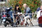 Amsterdam 26 september 2013
Sandra Schuurhof met haar manager Hans v d Veen op terras bij George.