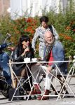 Amsterdam 26 september 2013
Sandra Schuurhof met haar manager Hans v d Veen op terras bij George.
