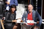 Amsterdam 26 september 2013
Sandra Schuurhof met haar manager Hans v d Veen op terras bij George.