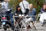 Amsterdam 26 september 2013
Sandra Schuurhof met haar manager Hans v d Veen op terras bij George.