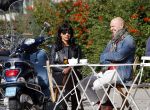 Amsterdam 26 september 2013
Sandra Schuurhof met haar manager Hans v d Veen op terras bij George.