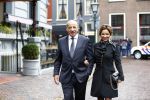 Den Haag 17 september 2013
Tatjana met haar nieuwe vriend Lex v Hessen bij hotel des indes.