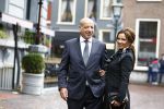 Den Haag 17 september 2013
Tatjana met haar nieuwe vriend Lex v Hessen bij hotel des indes.