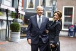 Den Haag 17 september 2013
Tatjana met haar nieuwe vriend Lex v Hessen bij hotel des indes.