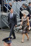 Den Haag 16 september 2014
Prinsjesdag met oa Koning Willem Alexander Koningin Maxima prinses Laurentien en prins Constantijn. Gouden Koets op het binnenhof. Alexander Pechtold arriveert met Kamerlid Stientje van Veldhoven
