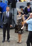 Den Haag 16 september 2014
Prinsjesdag met oa Koning Willem Alexander Koningin Maxima prinses Laurentien en prins Constantijn. Gouden Koets op het binnenhof. Alexander Pechtold arriveert met Kamerlid Stientje van Veldhoven