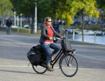 Amsterdam 9 oktober 2014
Annette Malherbe op de fiets bij de westergasfabriek