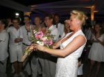 ibiza 26 september 2014
Trouwen Patty Brard en Antoine de Vijver bij babylon beach op ibiza. Bridget Maasland ving het bruidsboeket