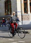 Amsterdam 7 oktober 2014
Chantal janzen met zoontje James op de fiets.