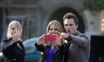 Amsterdam 30 september 2014
Kelly Kruger, Darin Brooks, Kim Matula, Scott Clifton, Ashleigh Brewer en Ferry Doedens uit de Amerikaanse soapserie The Bold and the Beautiful tijdens opnames op de dam in Amsterdam.