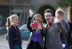 Amsterdam 30 september 2014
Kelly Kruger, Darin Brooks, Kim Matula, Scott Clifton, Ashleigh Brewer en Ferry Doedens uit de Amerikaanse soapserie The Bold and the Beautiful tijdens opnames op de dam in Amsterdam.