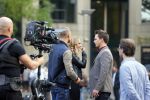 Amsterdam 30 september 2014
Kelly Kruger, Darin Brooks, Kim Matula, Scott Clifton, Ashleigh Brewer en Ferry Doedens uit de Amerikaanse soapserie The Bold and the Beautiful tijdens opnames op de dam in Amsterdam.