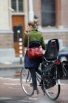 Amsterdam 24 september 2014
Doutzen Kroes op de fiets in Amsterdam.