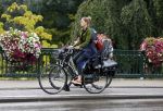 Amsterdam 24 september 2014
Doutzen Kroes op de fiets in Amsterdam.