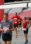 Amsterdam 12 oktober 2014
Rene Froger loopt met zoon Danny beste vriend Frank Schmitt de ajax loop ter voorbereiding op de New York marathon. Edwin v d Sar