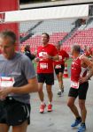 Amsterdam 12 oktober 2014
Rene Froger loopt met zoon Danny beste vriend Frank Schmitt de ajax loop ter voorbereiding op de New York marathon. Edwin v d Sar