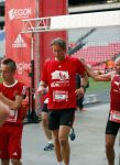 Amsterdam 12 oktober 2014
Rene Froger loopt met zoon Danny beste vriend Frank Schmitt de ajax loop ter voorbereiding op de New York marathon. Edwin v d Sar