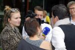 Amsterdam 20 augustus 2014
Doop van de Johnny Kraaykamp sloep bij het Hilton. Aanwezig zijn Sanne Kraaykamp haar broer John jr en Rijk de Gooyer jr. 
Elisa v d Meijden