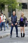 Amsterdam 30 september 2014
Kelly Kruger, Darin Brooks, Kim Matula, Scott Clifton, Ashleigh Brewer en Ferry Doedens uit de Amerikaanse soapserie The Bold and the Beautiful tijdens opnames op de dam in Amsterdam.
