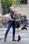 Amsterdam 30 september 2014
Kelly Kruger, Darin Brooks, Kim Matula, Scott Clifton, Ashleigh Brewer en Ferry Doedens uit de Amerikaanse soapserie The Bold and the Beautiful tijdens opnames op de dam in Amsterdam.