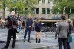Amsterdam 30 september 2014
Kelly Kruger, Darin Brooks, Kim Matula, Scott Clifton, Ashleigh Brewer en Ferry Doedens uit de Amerikaanse soapserie The Bold and the Beautiful tijdens opnames op de dam in Amsterdam.