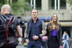 Amsterdam 30 september 2014
Kelly Kruger, Darin Brooks, Kim Matula, Scott Clifton, Ashleigh Brewer en Ferry Doedens uit de Amerikaanse soapserie The Bold and the Beautiful tijdens opnames op de dam in Amsterdam.