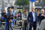 Amsterdam 30 september 2014
Kelly Kruger, Darin Brooks, Kim Matula, Scott Clifton, Ashleigh Brewer en Ferry Doedens uit de Amerikaanse soapserie The Bold and the Beautiful tijdens opnames op de dam in Amsterdam.