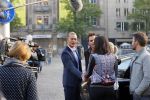 Amsterdam 30 september 2014
Kelly Kruger, Darin Brooks, Kim Matula, Scott Clifton, Ashleigh Brewer en Ferry Doedens uit de Amerikaanse soapserie The Bold and the Beautiful tijdens opnames op de dam in Amsterdam.