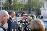 Amsterdam 30 september 2014
Kelly Kruger, Darin Brooks, Kim Matula, Scott Clifton, Ashleigh Brewer en Ferry Doedens uit de Amerikaanse soapserie The Bold and the Beautiful tijdens opnames op de dam in Amsterdam.