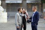 Amsterdam 30 september 2014
Kelly Kruger, Darin Brooks, Kim Matula, Scott Clifton, Ashleigh Brewer en Ferry Doedens uit de Amerikaanse soapserie The Bold and the Beautiful tijdens opnames op de dam in Amsterdam.