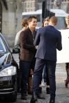 Amsterdam 30 september 2014
Kelly Kruger, Darin Brooks, Kim Matula, Scott Clifton, Ashleigh Brewer en Ferry Doedens uit de Amerikaanse soapserie The Bold and the Beautiful tijdens opnames op de dam in Amsterdam.